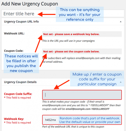 Adding a new Urgency Coupon #1